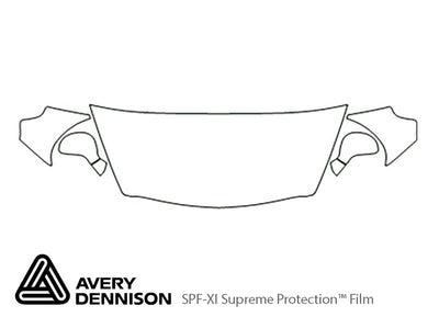 fit Avery Dennison Clear Bra Hood Precut PPF Diagram