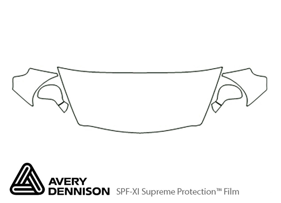 fit Avery Dennison Clear Bra Hood Precut PPF Diagram