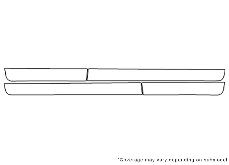 fit 3M Clear Bra Door Cup Precut PPF Diagram