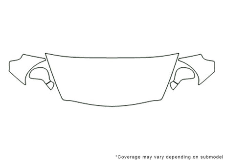 fit Avery Dennison Clear Bra Hood Precut PPF Diagram