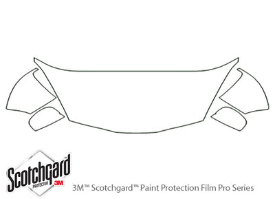fit 3M Clear Bra Hood Precut PPF Diagram