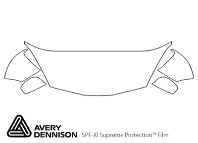 fit Avery Dennison Clear Bra Hood Precut PPF Diagram