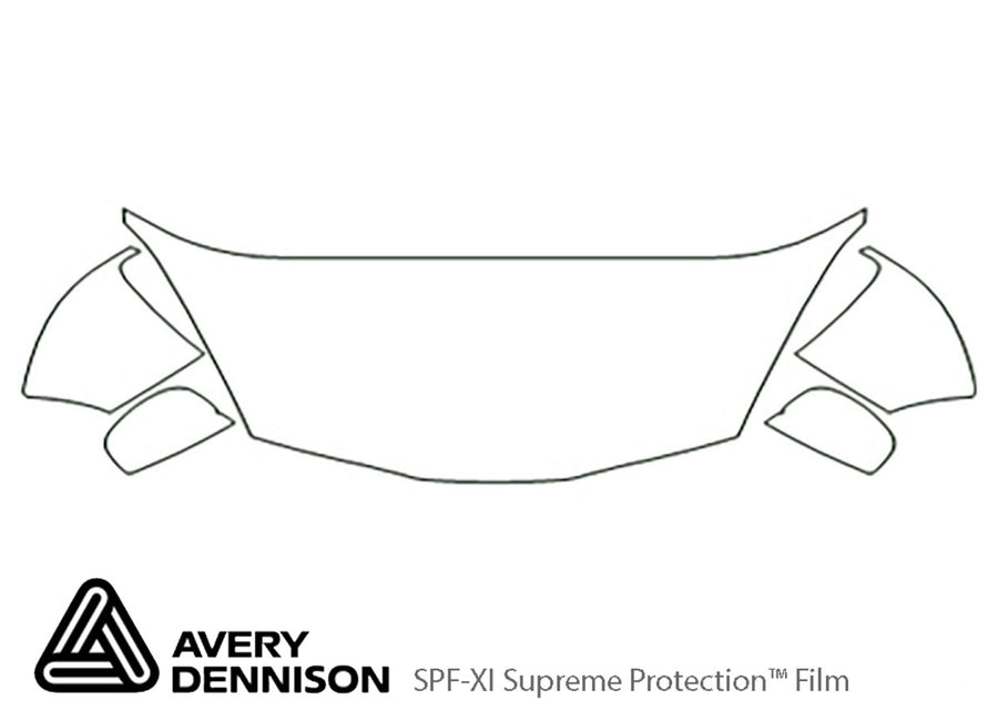 fit Avery Dennison Clear Bra Hood Precut PPF Diagram