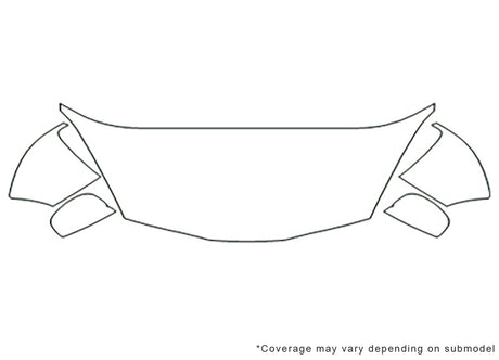 fit Avery Dennison Clear Bra Hood Precut PPF Diagram