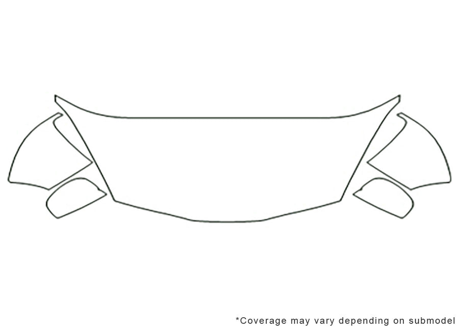 fit Avery Dennison Clear Bra Hood Precut PPF Diagram