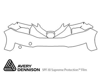 fit Avery Dennison Clear Bra Bumper Precut PPF Diagram