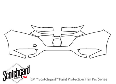 hr-v 3M Clear Bra Bumper Precut PPF Diagram