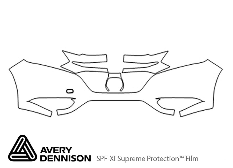 hr-v Avery Dennison Clear Bra Bumper Precut PPF Diagram