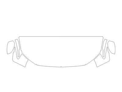 hr-v 3M Clear Bra Hood Precut PPF Diagram