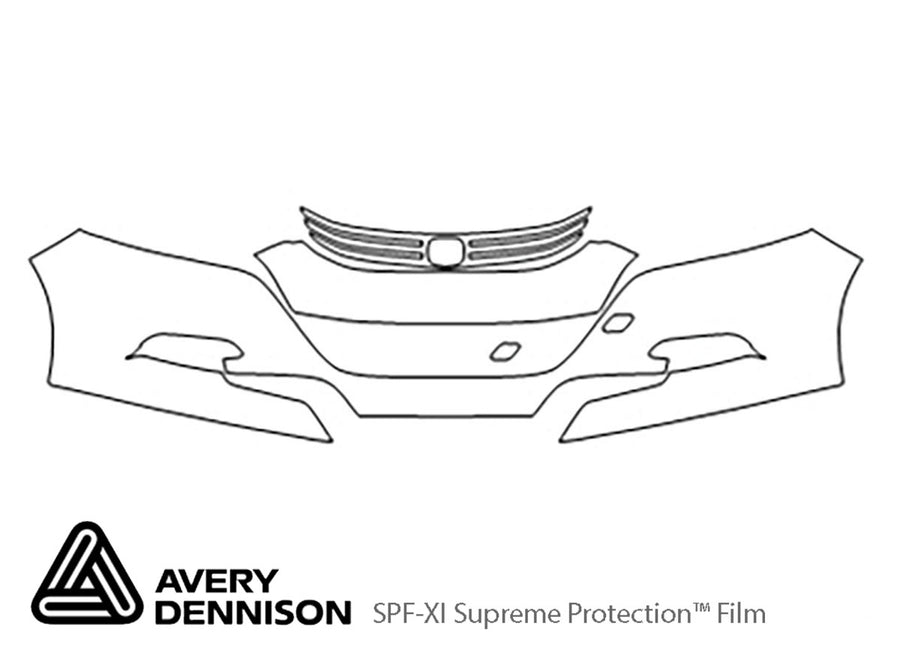 insight Avery Dennison Clear Bra Bumper Precut PPF Diagram