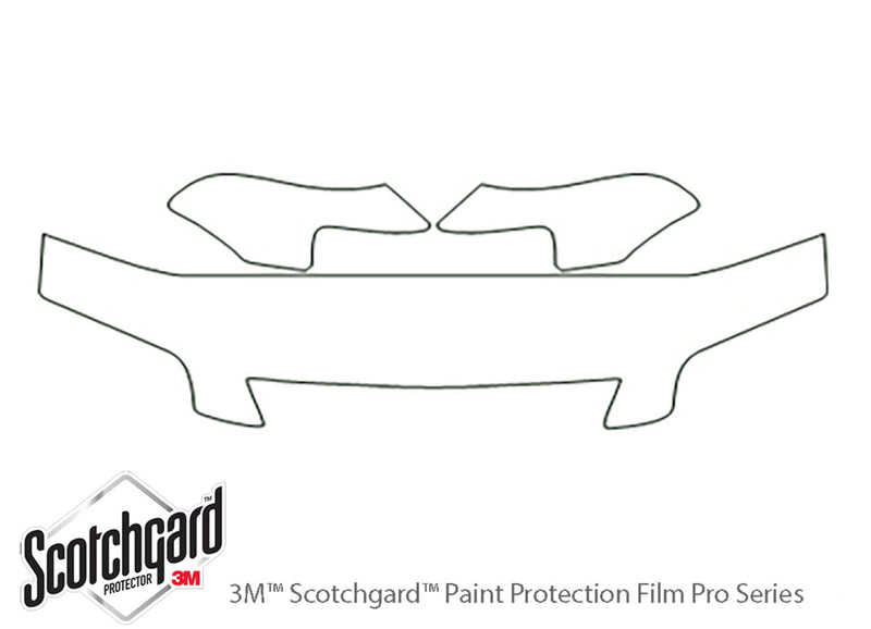 odyssey 3M Clear Bra Hood Precut PPF Diagram
