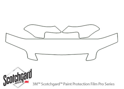 odyssey 3M Clear Bra Hood Precut PPF Diagram