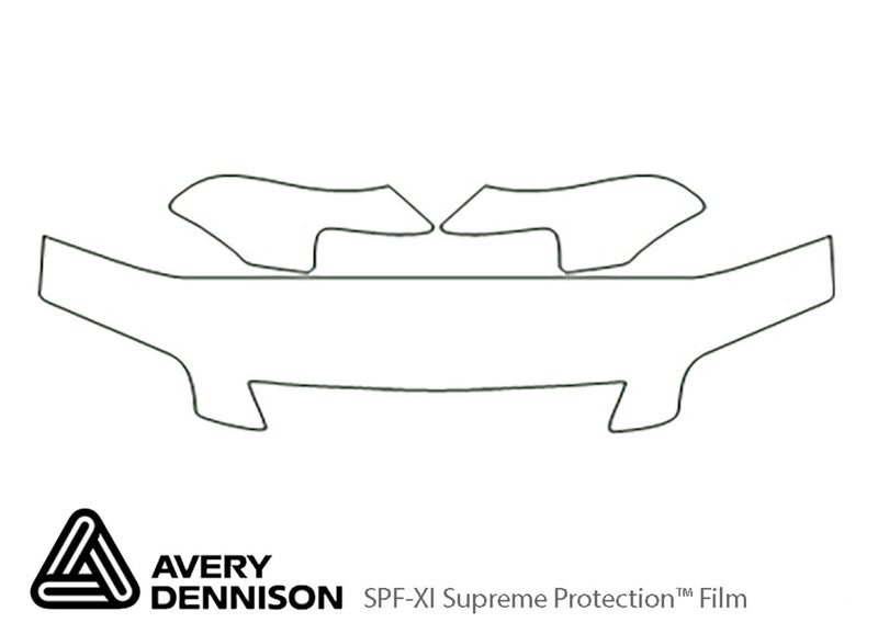 odyssey Avery Dennison Clear Bra Hood Precut PPF Diagram