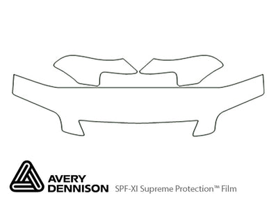 odyssey Avery Dennison Clear Bra Hood Precut PPF Diagram