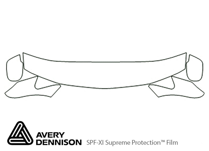 odyssey Avery Dennison Clear Bra Hood Precut PPF Diagram