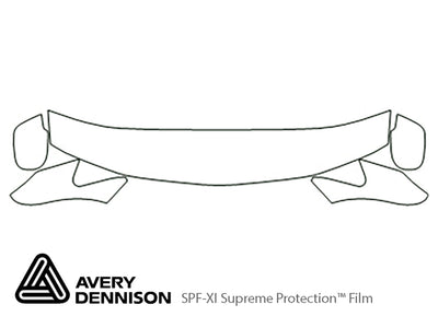 odyssey Avery Dennison Clear Bra Hood Precut PPF Diagram