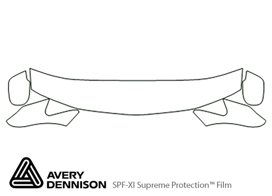 odyssey Avery Dennison Clear Bra Hood Precut PPF Diagram