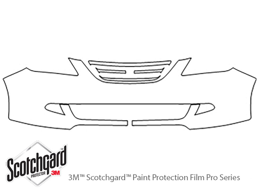 odyssey 3M Clear Bra Bumper Precut PPF Diagram