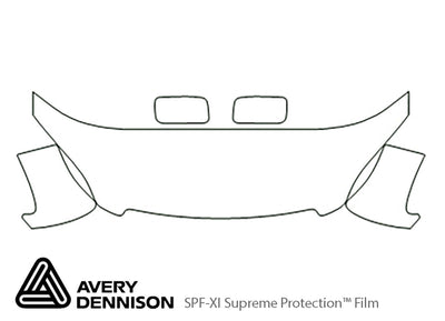 odyssey Avery Dennison Clear Bra Hood Precut PPF Diagram