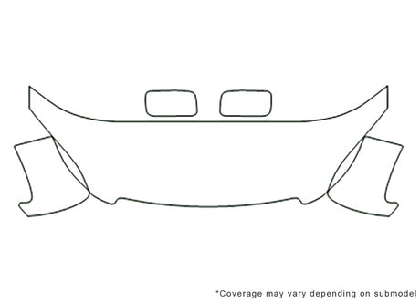 odyssey Avery Dennison Clear Bra Hood Precut PPF Diagram