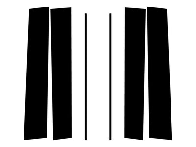 honda odyssey 2005-2010 Brushed Aluminum Black Pillar Trim Diagram