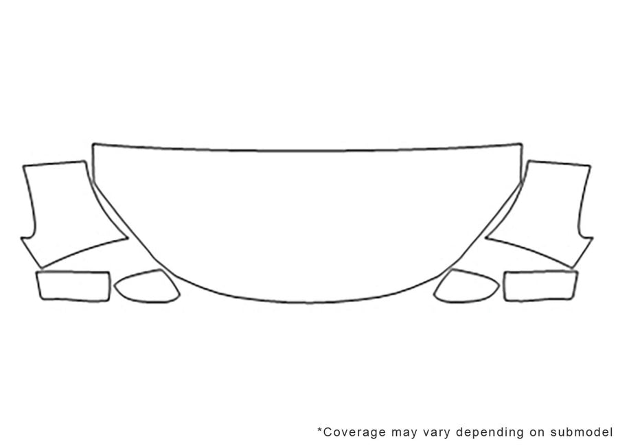 odyssey Avery Dennison Clear Bra Hood Precut PPF Diagram