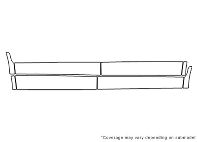 odyssey 3M Clear Bra Door Cup Precut PPF Diagram