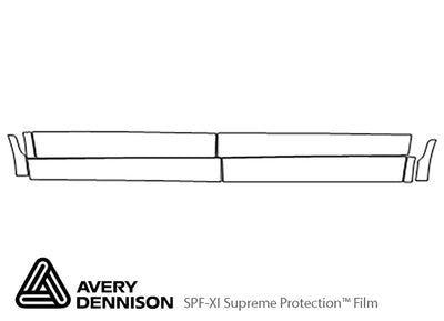 odyssey Avery Dennison Clear Bra Door Cup Precut PPF Diagram