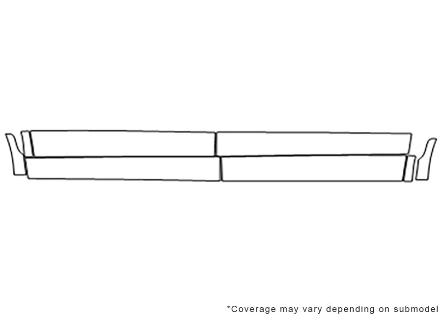 odyssey 3M Clear Bra Door Cup Precut PPF Diagram