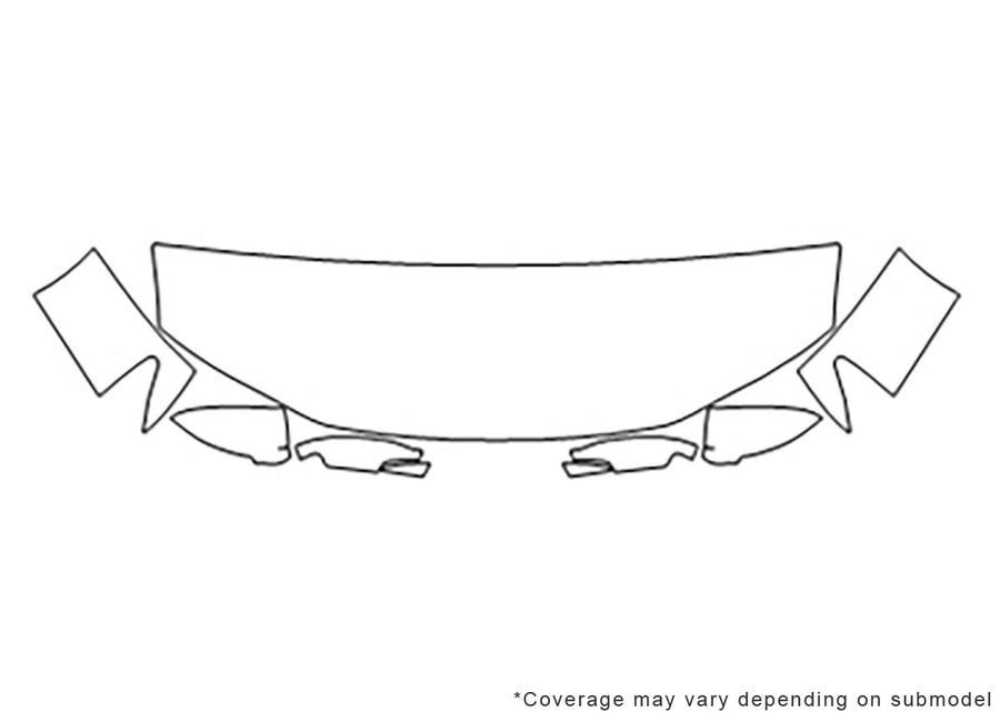 odyssey Avery Dennison Clear Bra Hood Precut PPF Diagram