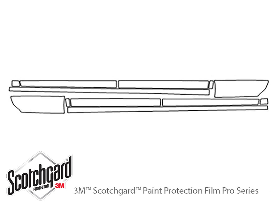odyssey 3M Clear Bra Door Cup Precut PPF Diagram