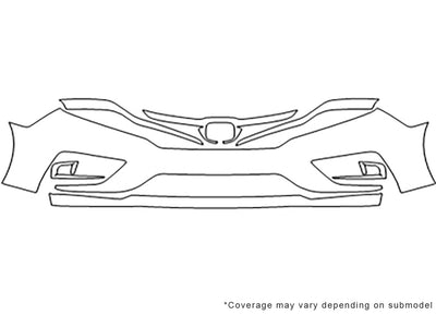 odyssey 3M Clear Bra Bumper Precut PPF Diagram