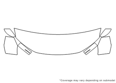 odyssey Avery Dennison Clear Bra Hood Precut PPF Diagram
