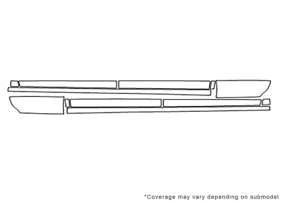 odyssey 3M Clear Bra Door Cup Precut PPF Diagram