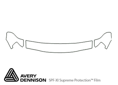 passport Avery Dennison Clear Bra Hood Precut PPF Diagram