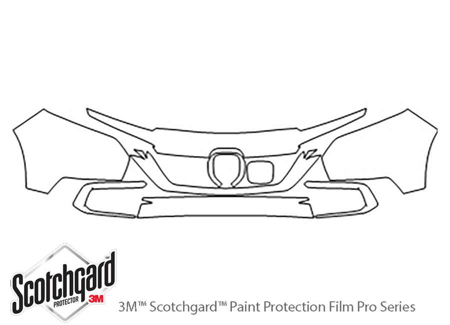passport 3M Clear Bra Bumper Precut PPF Diagram