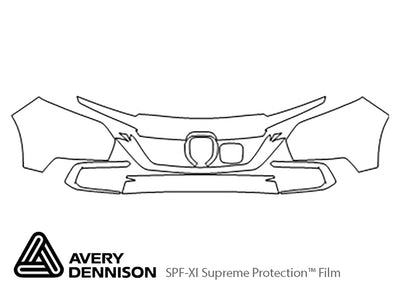 passport Avery Dennison Clear Bra Bumper Precut PPF Diagram