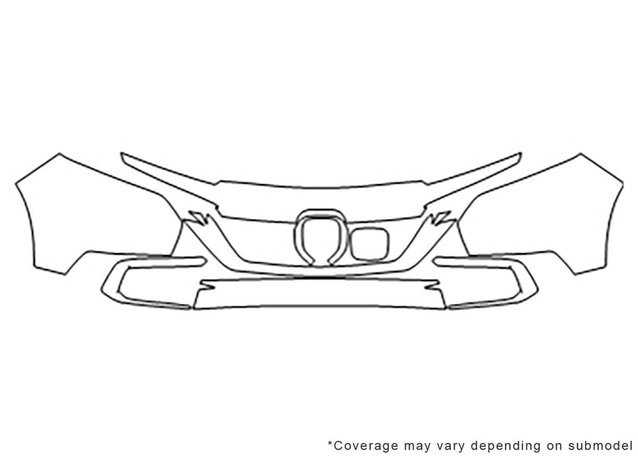 passport 3M Clear Bra Bumper Precut PPF Diagram
