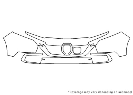 passport Avery Dennison Clear Bra Bumper Precut PPF Diagram