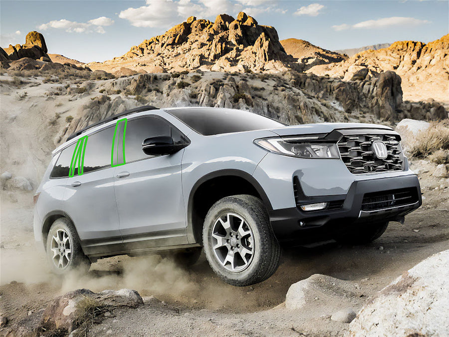 honda passport 2019-2024 Pillar Post Trim Installation Location