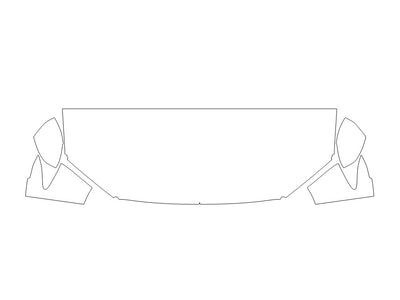 passport 3M Clear Bra Hood Precut PPF Diagram