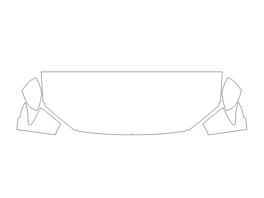 passport Avery Dennison Clear Bra Hood Precut PPF Diagram
