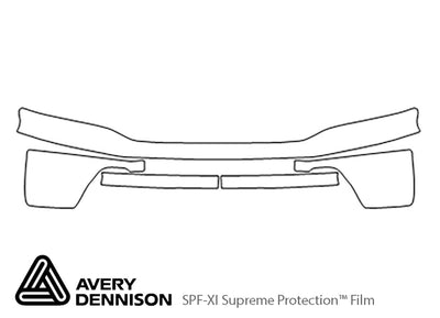 pilot Avery Dennison Clear Bra Bumper Precut PPF Diagram