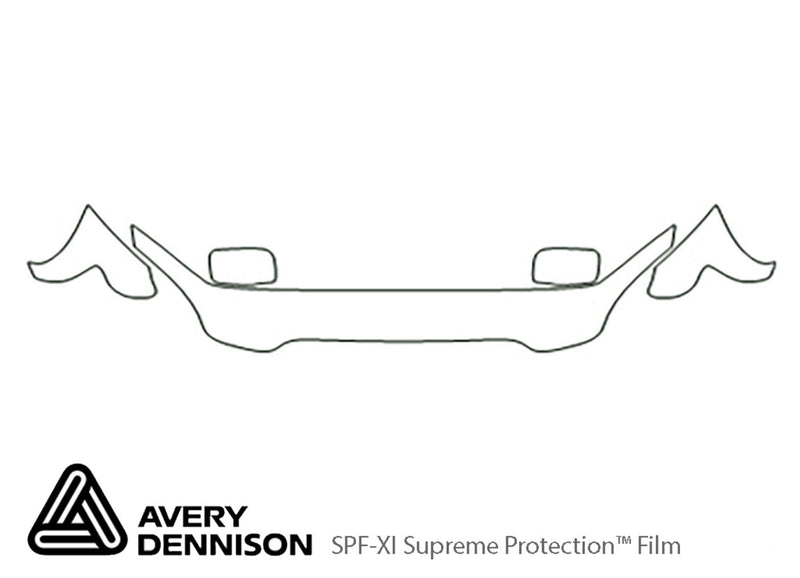 pilot Avery Dennison Clear Bra Hood Precut PPF Diagram