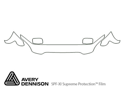 pilot Avery Dennison Clear Bra Hood Precut PPF Diagram