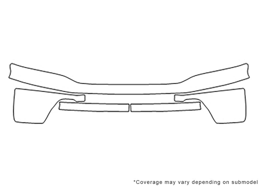 pilot Avery Dennison Clear Bra Bumper Precut PPF Diagram