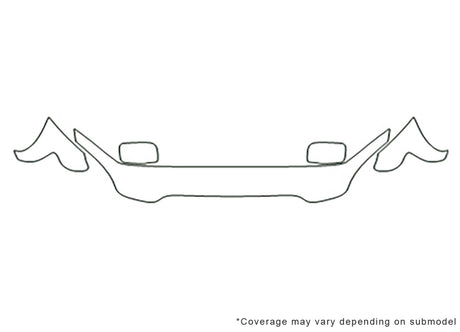 pilot Avery Dennison Clear Bra Hood Precut PPF Diagram