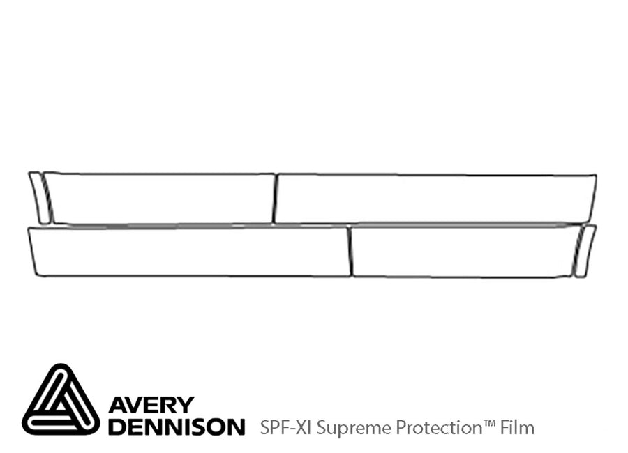 pilot Avery Dennison Clear Bra Door Cup Precut PPF Diagram