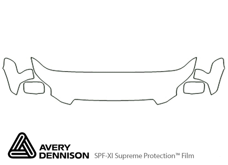 pilot Avery Dennison Clear Bra Hood Precut PPF Diagram