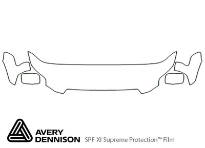 pilot Avery Dennison Clear Bra Hood Precut PPF Diagram